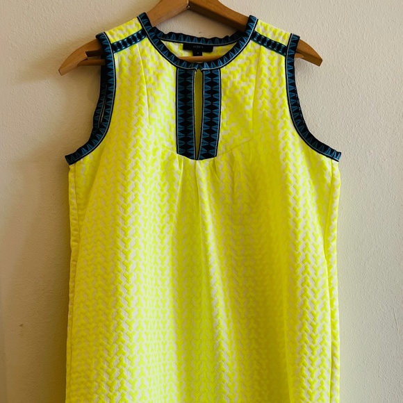 J. Crew Dresses J Crew Sheath Dress Neon Yellow Size 4 Runs Large